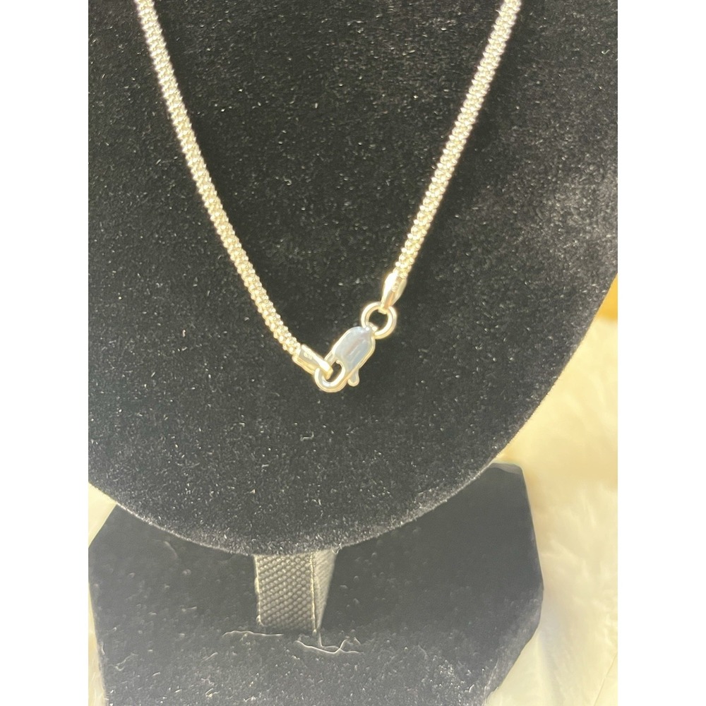 Vintage Sterling Silver 925 Popcorn Chain 16" - Picture 4 of 7
